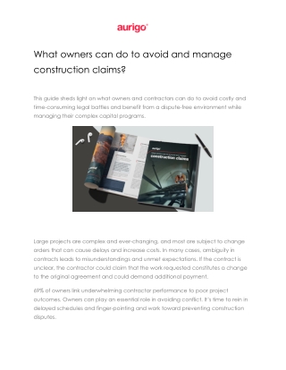 what owners can do to avoid and manage