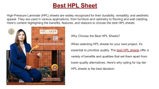 best hpl sheet