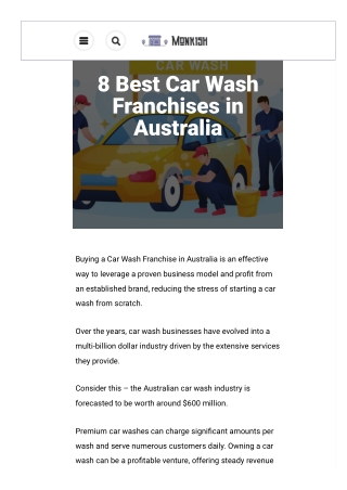 Car wash franchise australia