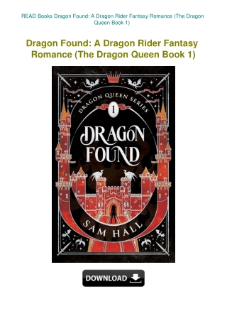 READ Books Dragon Found A Dragon Rider Fantasy Romance (The Dragon Queen Book 1)