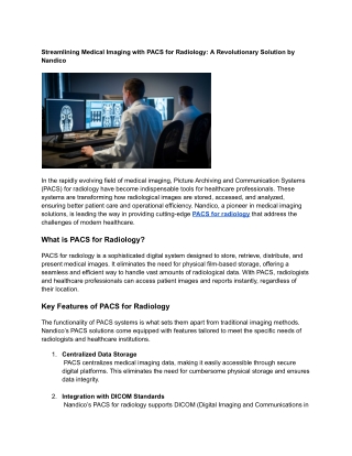 streamlining medical imaging with pacs