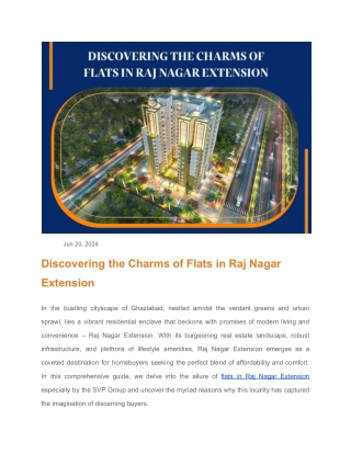 Flats in raj nagar extension  _ SVP GROUP