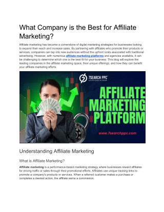 What Company is the Best for Affiliate Marketing?