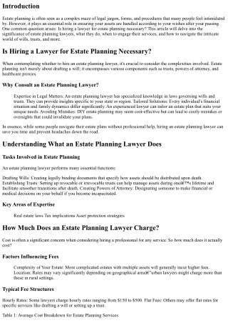 Is Hiring a Lawyer for Estate Planning Necessary?