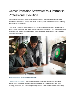 career transition software your partner