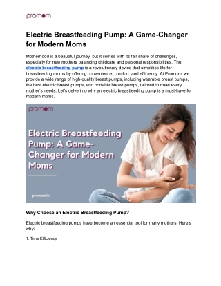 electric breastfeeding pump a game changer