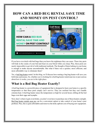 Bed Bug Heater Rental Services in Houston - Safe & Effective Solutions
