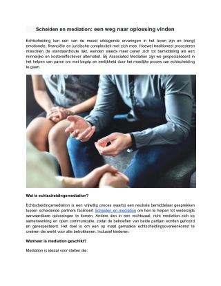 Scheiden en mediation