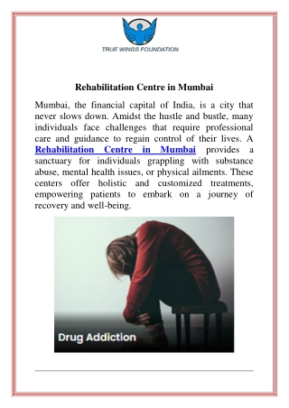 Rehabilitation Centre in Mumbai
