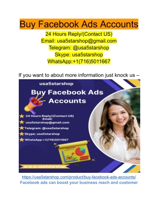Buy Facebook Ads Accounts