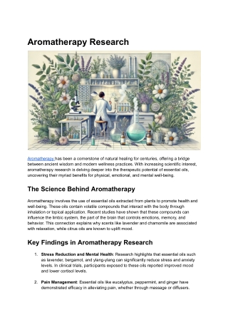 Aromatherapy Research