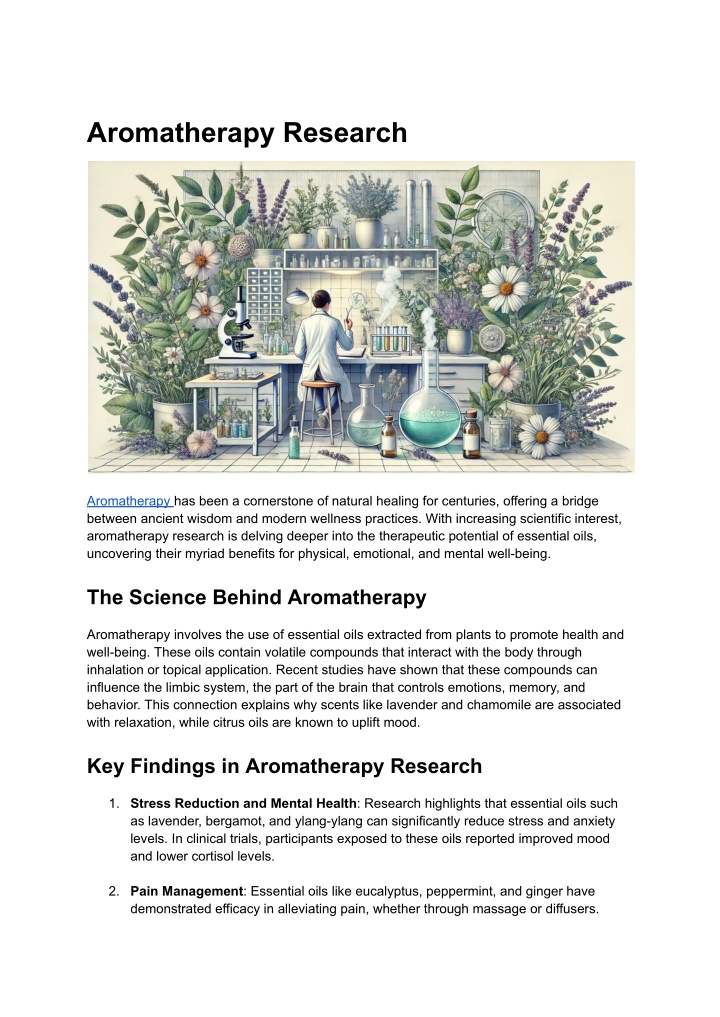 aromatherapy research