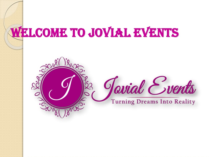 welcome to jovial events