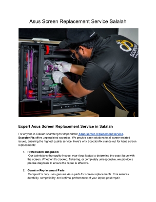 Asus Screen Replacement Service Salalah