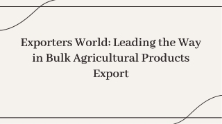 exporters world leading the way in bulk