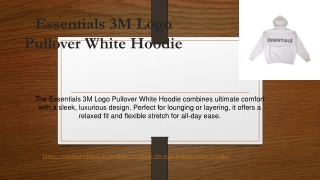 Essentials 3M Logo Pullover White Hoodie