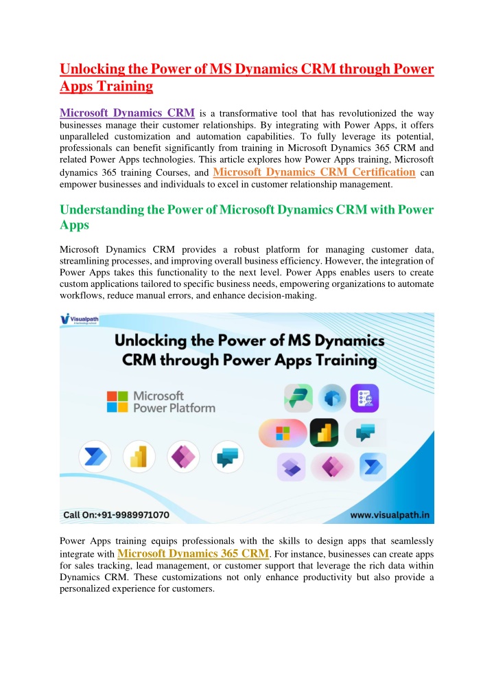 unlocking the power of ms dynamics crm through