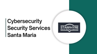 Top Cybersecurity Security Services in Santa Maria