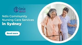 Ndis Community Nursing Care Services in Sydney