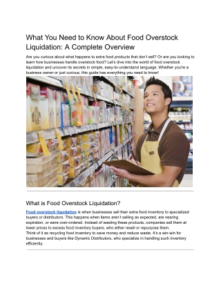 what you need to know about food overstock