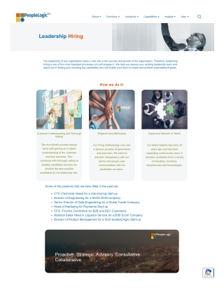 Top Leadership Hiring Consultants in India - Peoplelogic
