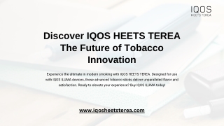 Discover IQOS HEETS TEREA The Future of Tobacco Innovation