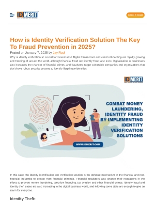 How is Identity Verification Solution The Key To Fraud Prevention in 2025?