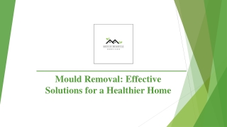 Mould Removal - Effective Solutions for a Healthier Home