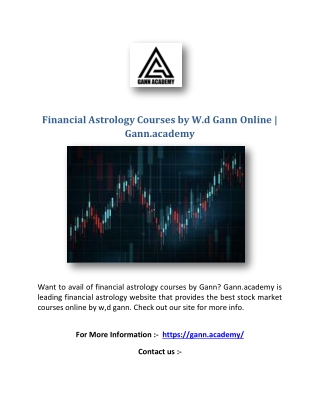 Financial Astrology Courses by Gann | Gann.academy