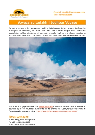 Voyage au Ladakh-Jodhpur Voyage