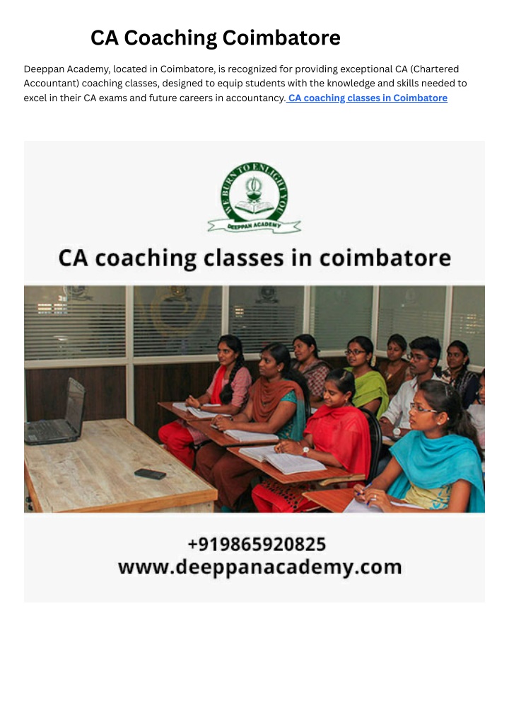 ca coaching coimbatore