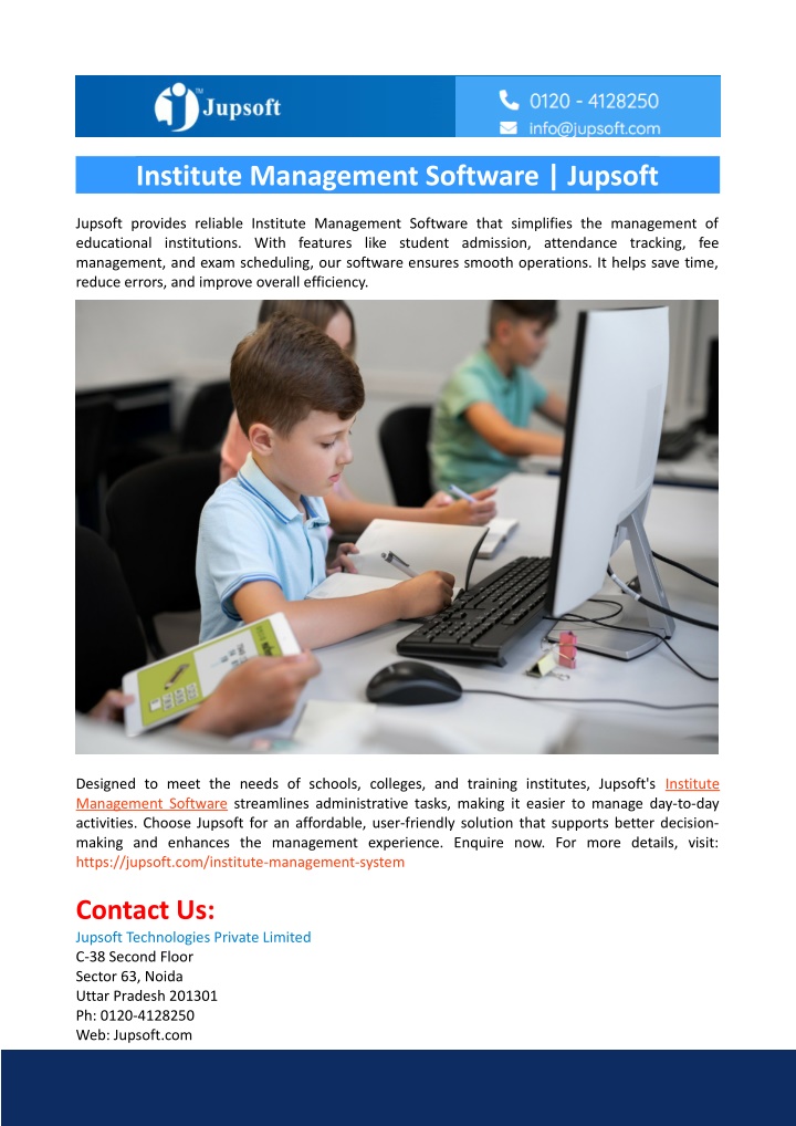 institute management software jupsoft