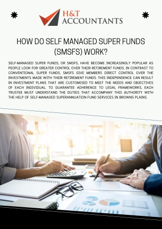 How Do Self Managed Super Funds (SMSFs) Work?