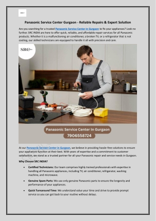 Panasonic Service Center Gurgaon - Reliable Repairs & Expert Solution
