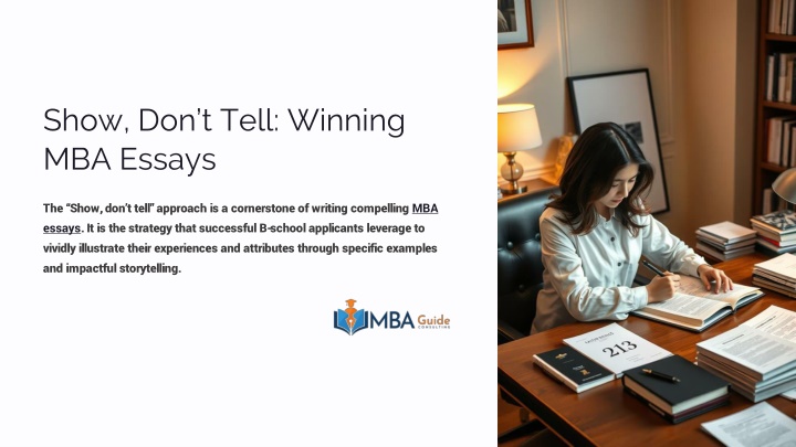 show don t tell winning mba essays