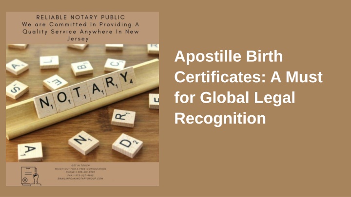 apostille birth certificates a must for global