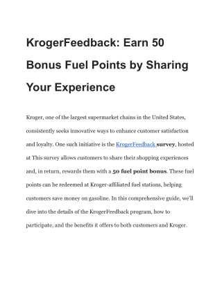 krogerfeedback earn 50