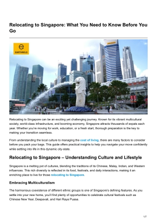 relocating to singapore what you need to know