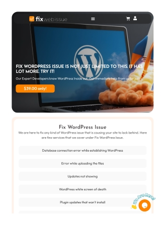 Fix WordPress Issue - Expert Troubleshooting Services