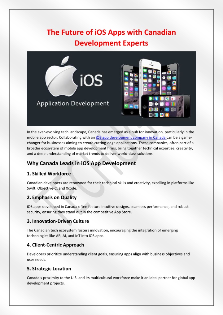 the future of ios apps with canadian development