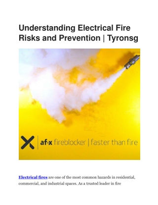understanding electrical fire risks