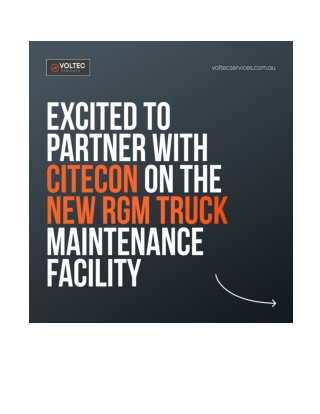 Voltec Services Partners With CiteCon For The RGM Truck Maintenance Facility