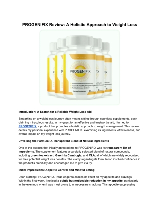 progenifix review a holistic approach to weight