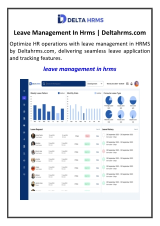 leave management in hrms deltahrms com