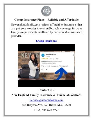 Cheap Insurance Plans – Reliable and Affordable