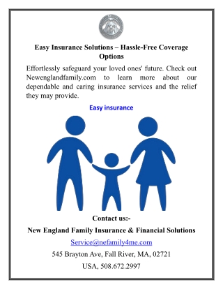 Easy Insurance Solutions – Hassle-Free Coverage Options