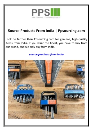 source products from india ppsourcing com