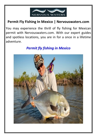 Permit Fly Fishing In Mexico | Nervouswaters.com