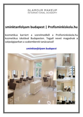 sminktanfolyam budapest  Profisminkiskola.hu