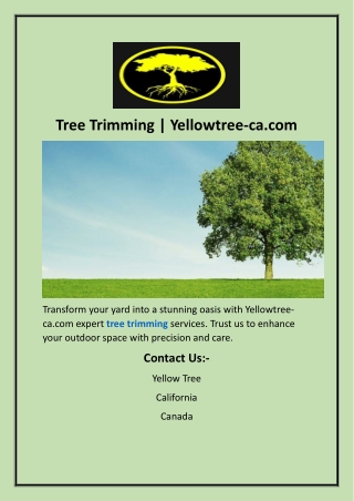 tree trimming yellowtree ca com